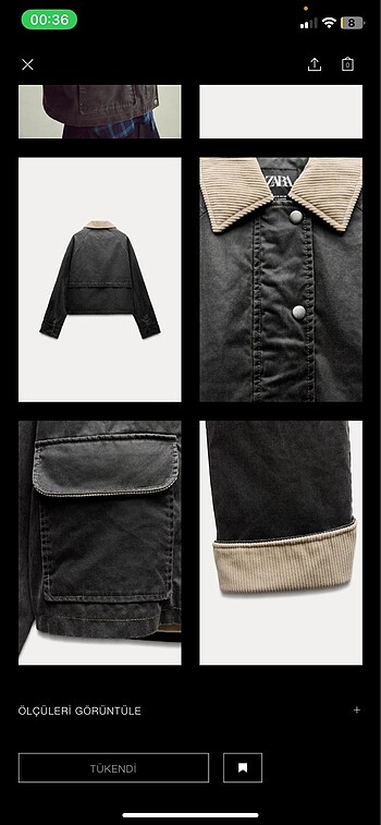 xl Beden Zara Mumlu Ceket