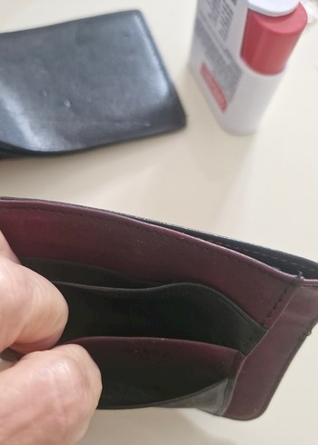 Siyah Bordo Deri Erkek Cüzdan siyah ücretsiz - Görsel 2