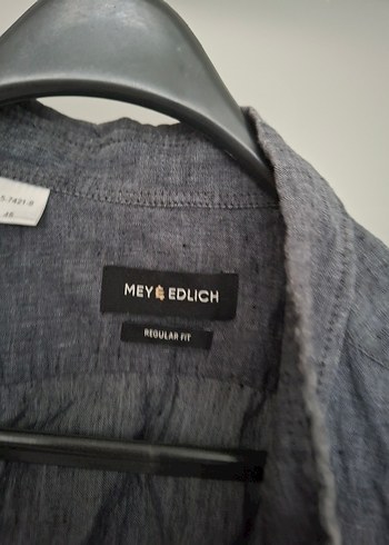 Gri Keten Erkek Gömlek, Rahat Kesim, Uzun Kollu - Görsel 2