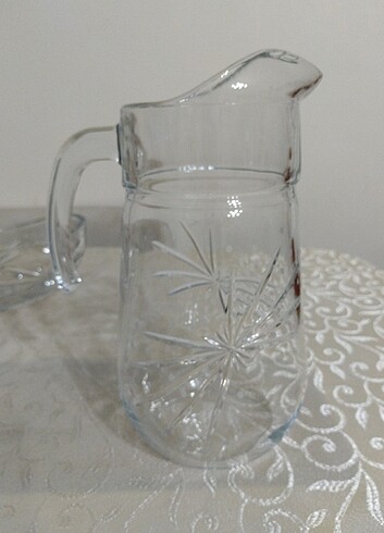 Vintage kesme kristal sürahi 