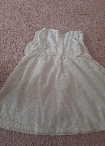 12-18 Ay Beden beyaz Renk Lcw Fisto Güpür Elbise