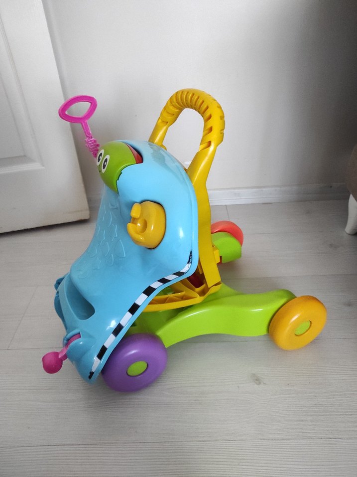 Renkli Mavi Bebek Yürüteci - Görsel 2