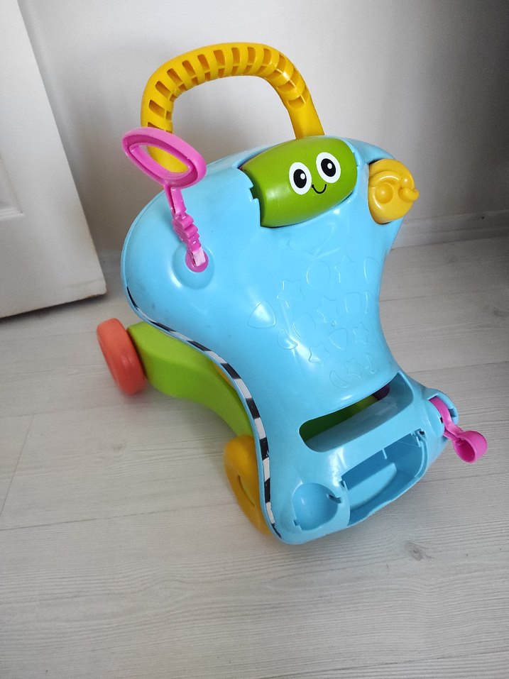 Renkli Mavi Bebek Yürüteci - Görsel 3