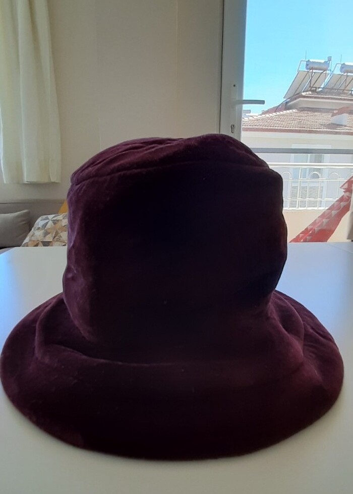 Kadife kadın sapkasi - Görsel 3