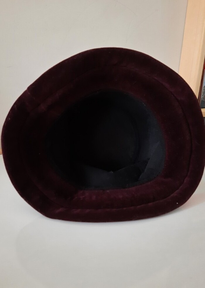 Kadife kadın sapkasi - Görsel 5