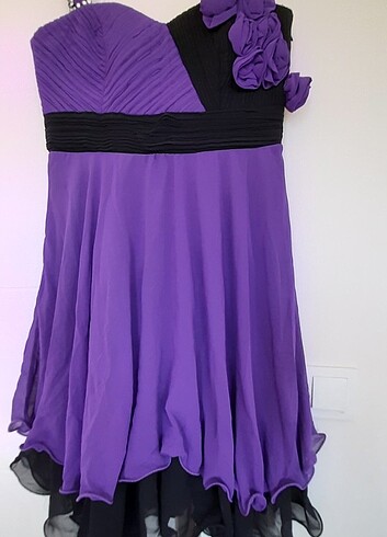 Sık canlı renkli gece elbisesi - Görsel 5