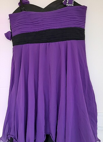 Sık canlı renkli gece elbisesi - Görsel 7