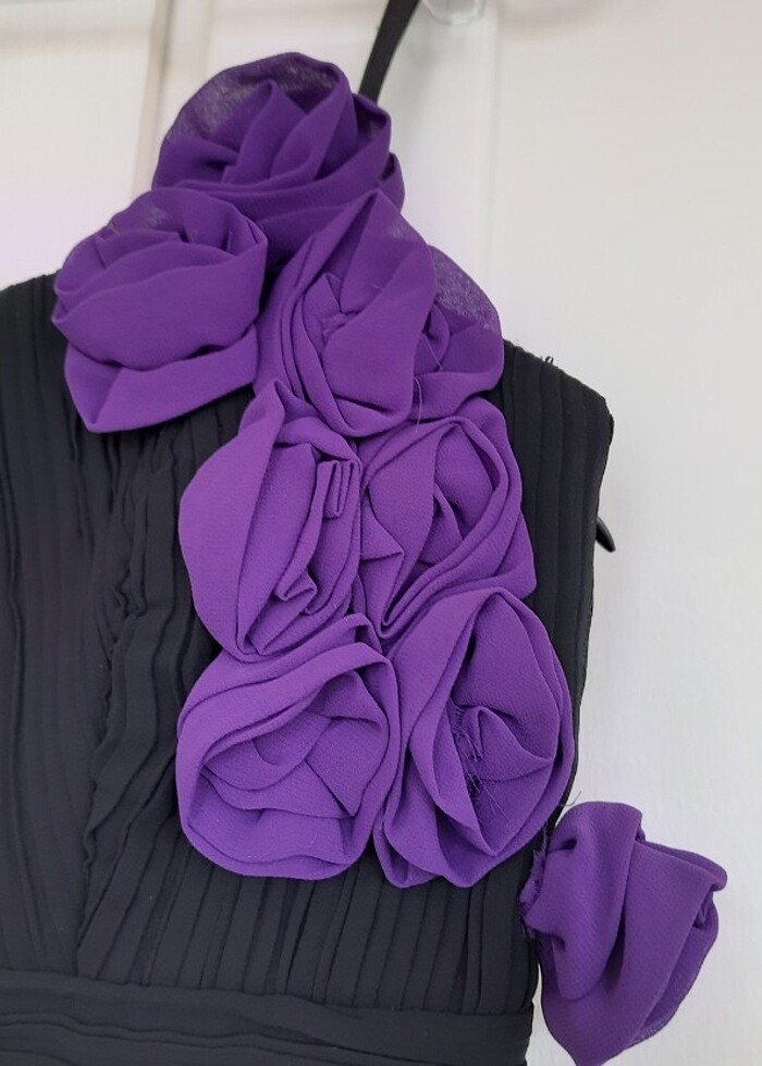 Sık canlı renkli gece elbisesi - Görsel 2