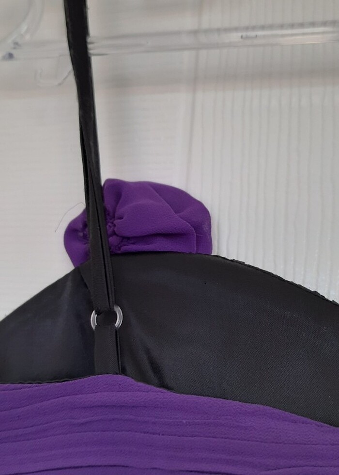 Sık canlı renkli gece elbisesi - Görsel 3