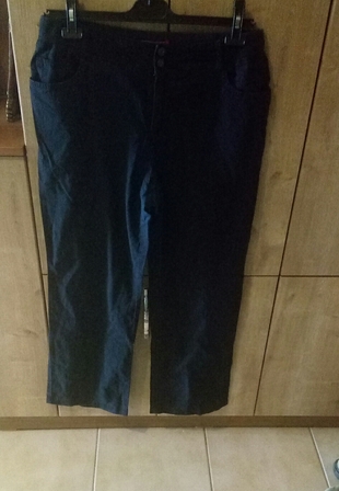 Lacivert Keten pantolon