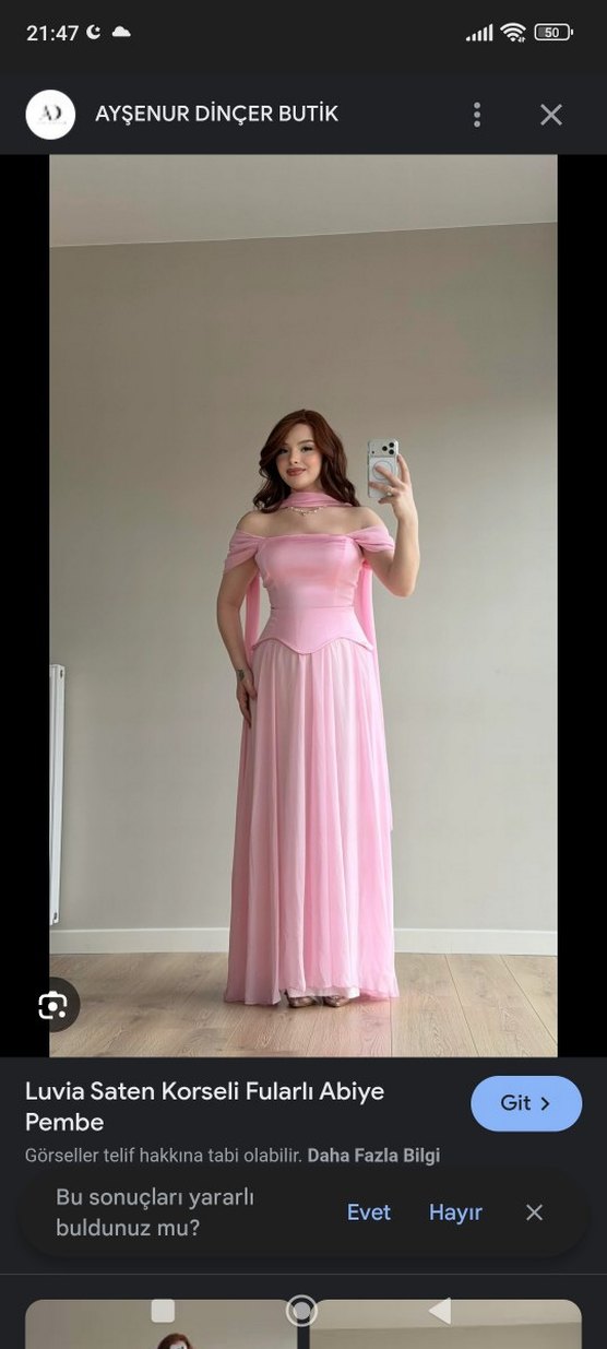 Pudra Pembe Drapeli Uzun Straplez Abiye Elbise - Görsel 3