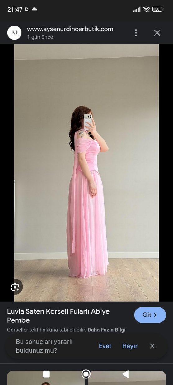 Pudra Pembe Straplez Uzun Abiye Elbise - Görsel 3