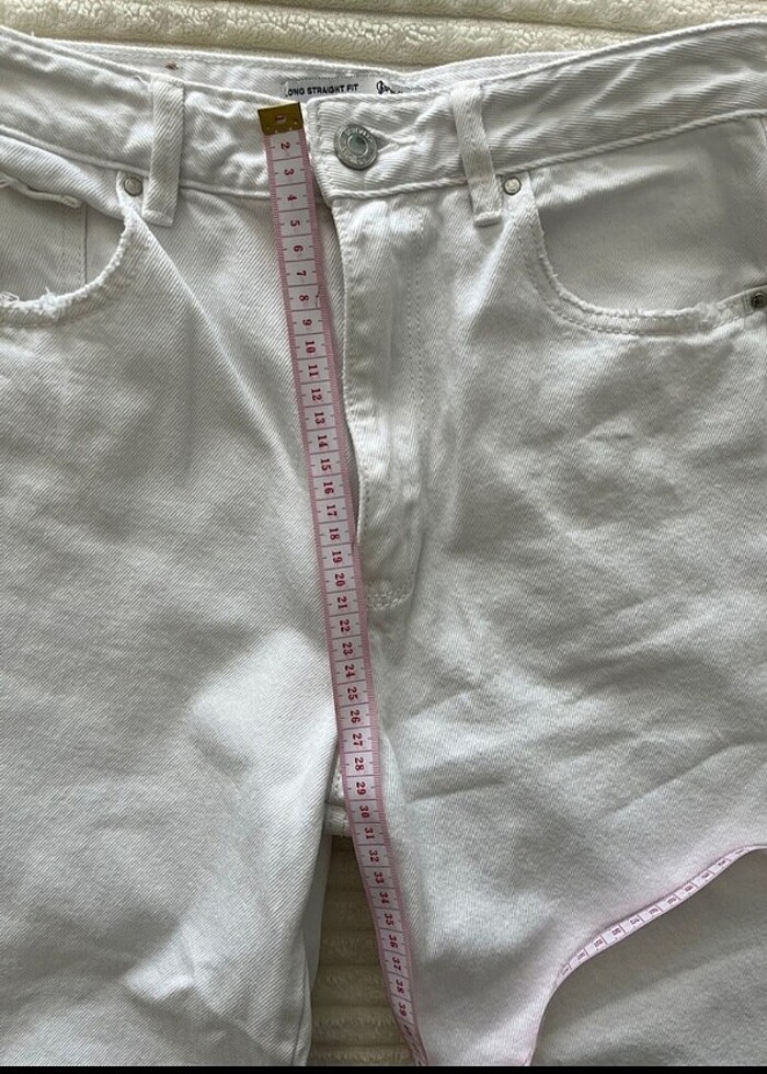 beyaz kot pantolon Stradivarius  - Görsel 3