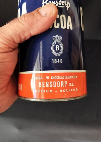 Beden Renk Vintage Bensdorp Teneke kutu Dutch Hollanda