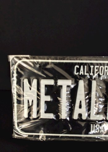  Metallica Siyah Vintage tarzda alüminyum plaka