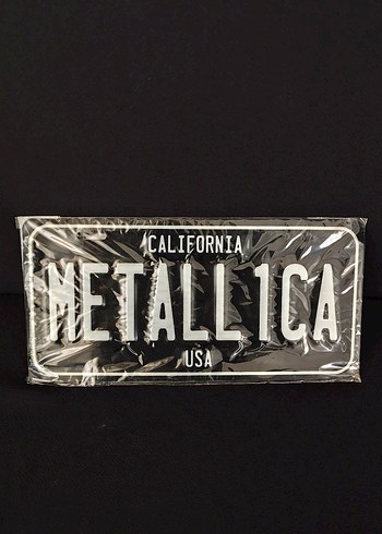 Metallica Siyah Vintage tarzda alüminyum plaka