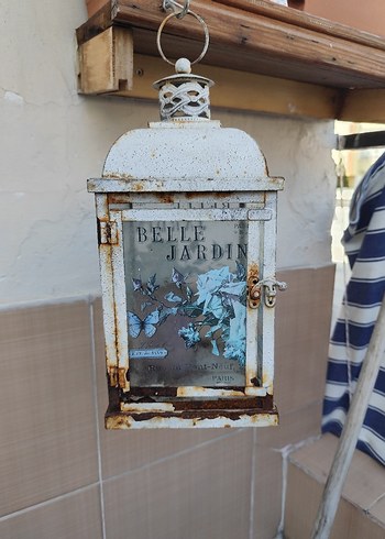 BELLE JARDIN Beyaz Vintage Dekoratif Mumluk