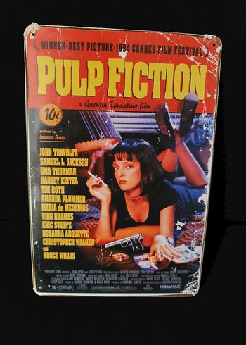 Pulp Fiction Filmin metal posteri
