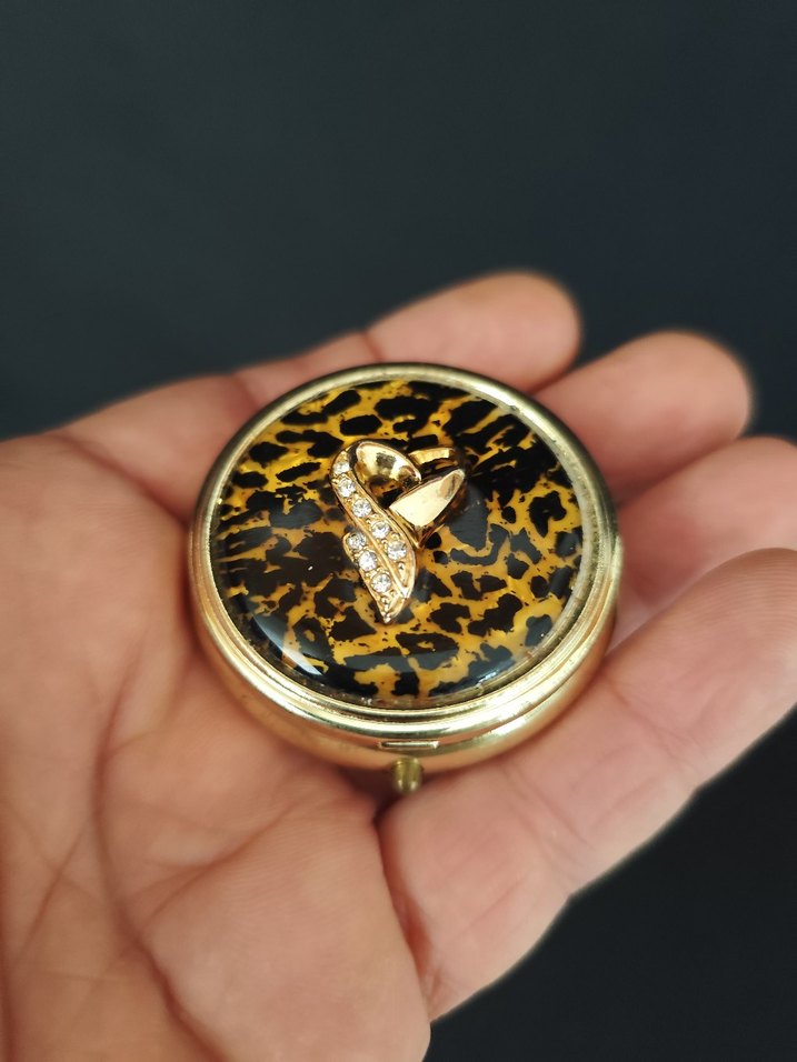 Leopar Desenli Vintage metal kutular - Görsel 4