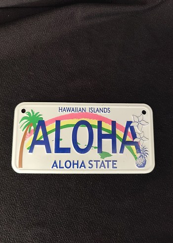 Aloha Vintage Tarzda Hawaii'den ALAMİNYUM plaka
