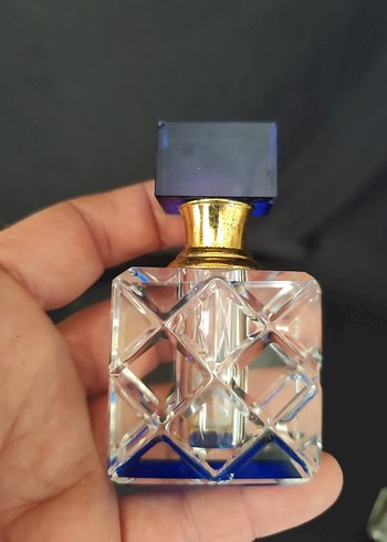 Beden Renk Kristal Esans Parfüm Mavi Sarı Cam Çucuklu