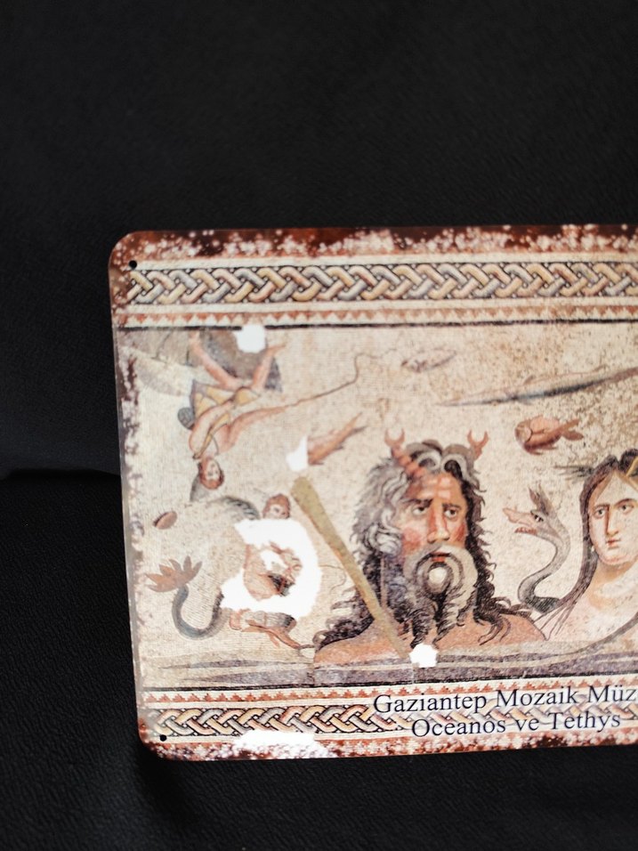 Mozaik Oceanos ve Tethys Metal tabela - Görsel 2
