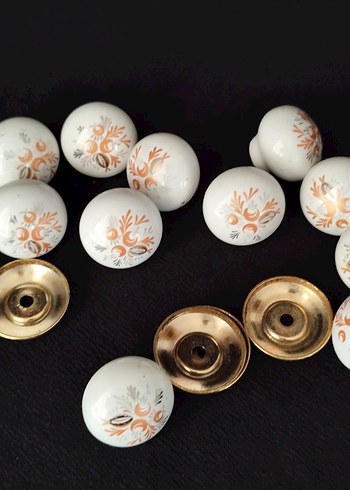 ESKİLERDEN Çiçek Desenli Seramik çekmece Topuzu - Görsel 5