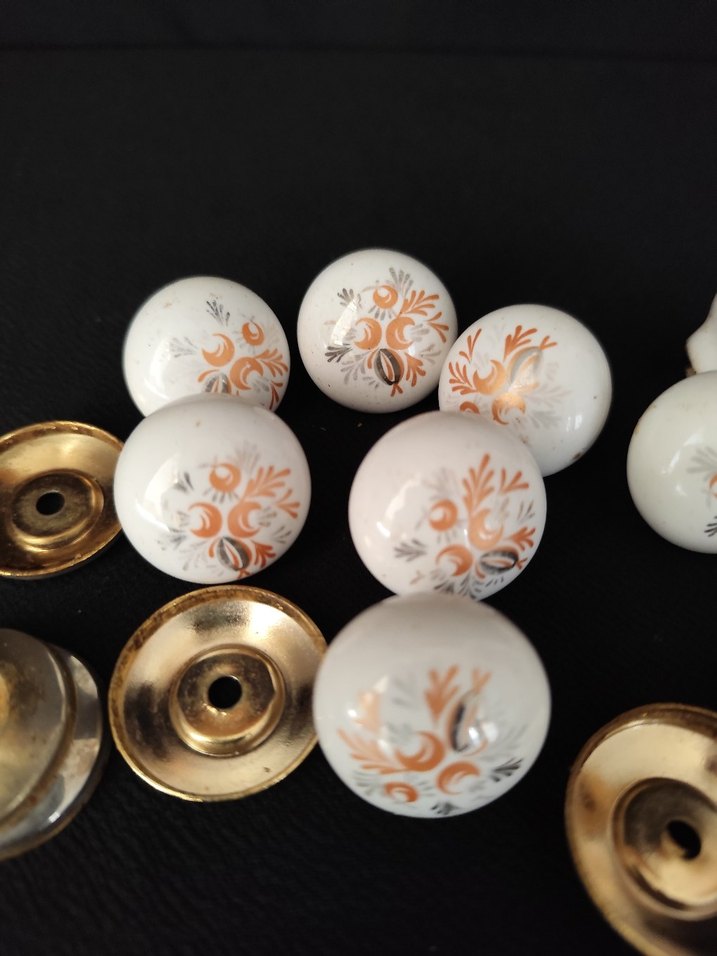 ESKİLERDEN Çiçek Desenli Seramik çekmece Topuzu - Görsel 3