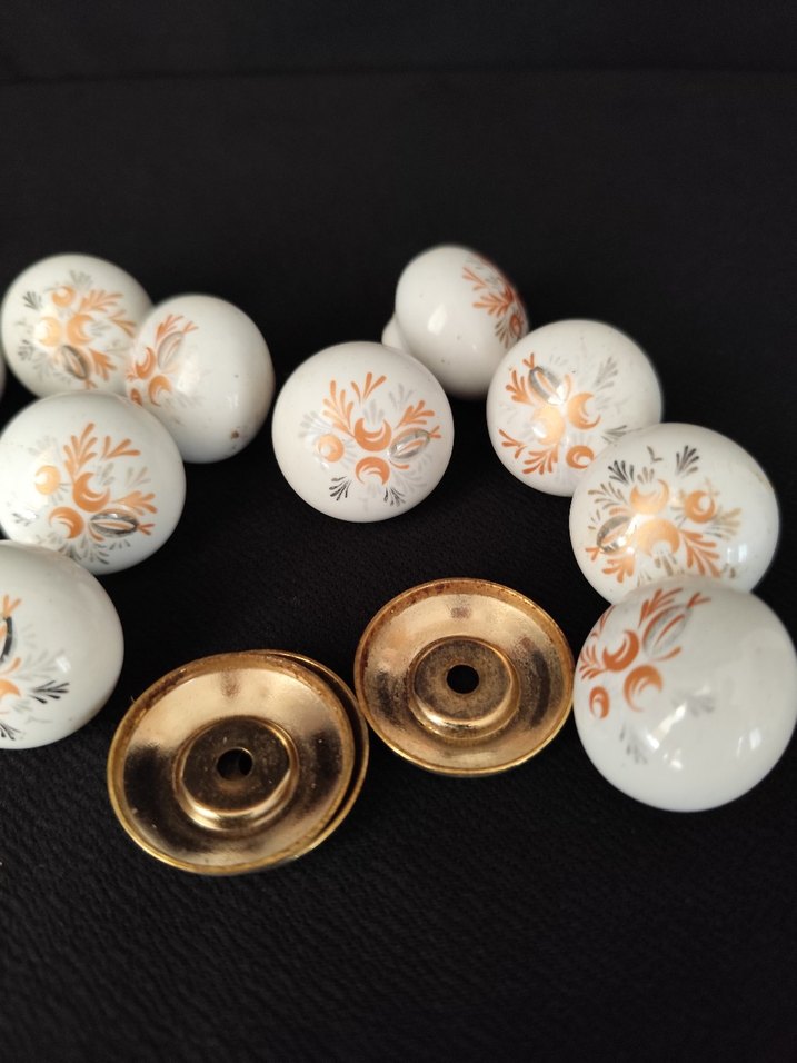 ESKİLERDEN Çiçek Desenli Seramik çekmece Topuzu - Görsel 2