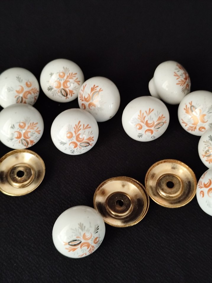 ESKİLERDEN Çiçek Desenli Seramik çekmece Topuzu - Görsel 5