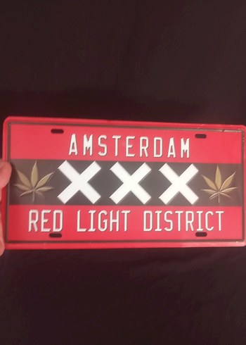 Beden Amsterdam Red Light District Metal Plaka
