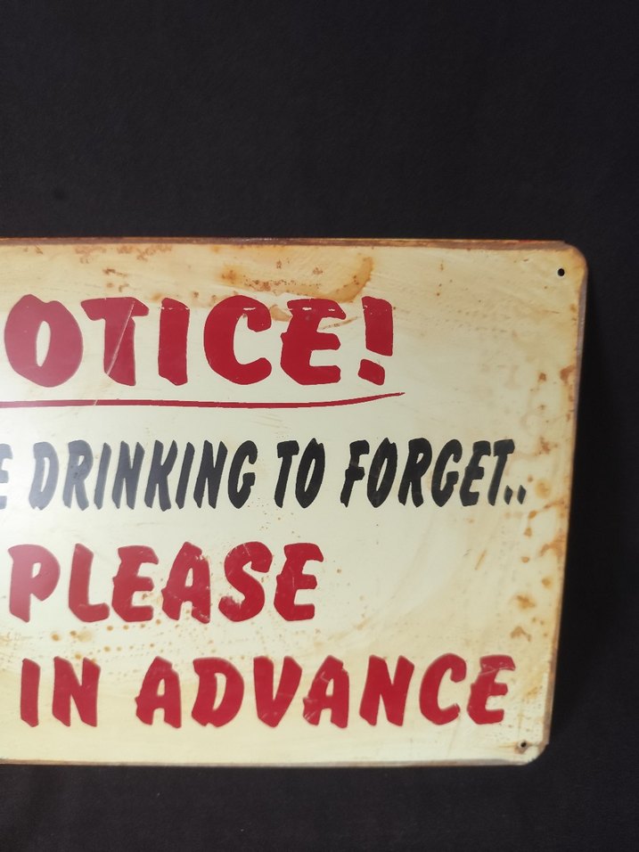İçecek Unutma Mizah metal Tabela - Görsel 3