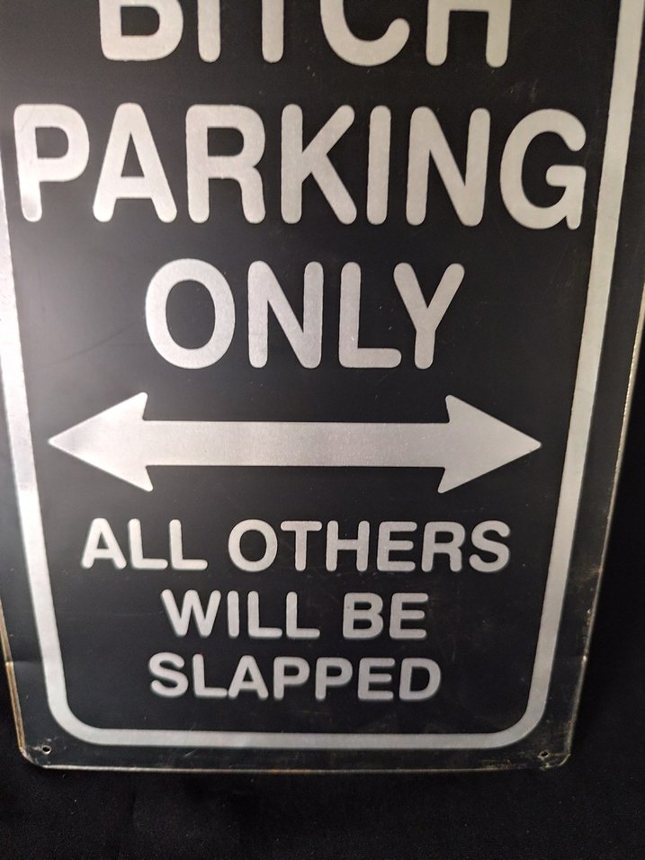 Sadece Bitch Park Yeri Metal Tabela - Görsel 3