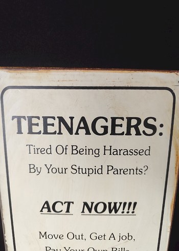 Gençlerinize yönelik esprili mesaj çelik tabela - Görsel 2