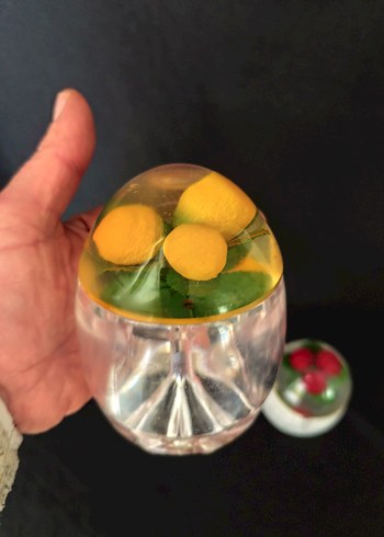 Vintage Lucite Kiraz Şeklinde Kapaklı Büyük Boy Kavanoz - Görsel 5