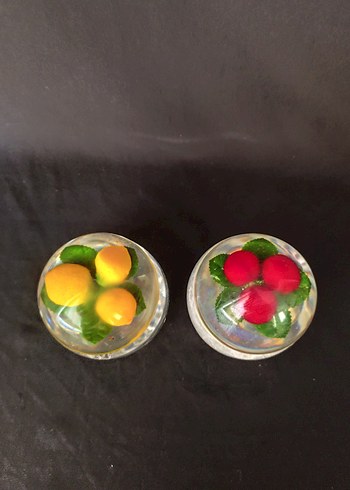 Vintage Lucite Kiraz Şeklinde Kapaklı Büyük Boy Kavanoz - Görsel 4