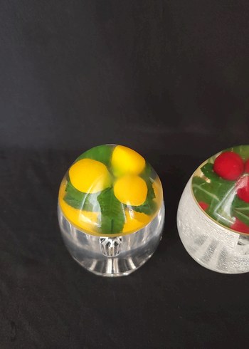 Vintage Lucite Kiraz Şeklinde Kapaklı Büyük Boy Kavanoz - Görsel 2