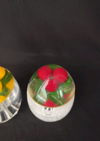 Vintage Lucite Kiraz Şeklinde Kapaklı Büyük Boy Kavanoz - Görsel 3