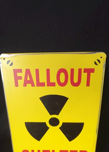 Vintage Metal Teneke Tabela Fallout SHELTER - Görsel 2