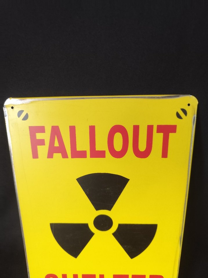 Vintage Metal Teneke Tabela Fallout SHELTER - Görsel 2