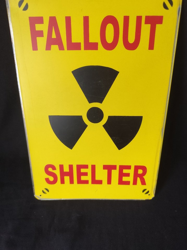 Vintage Metal Teneke Tabela Fallout SHELTER - Görsel 3