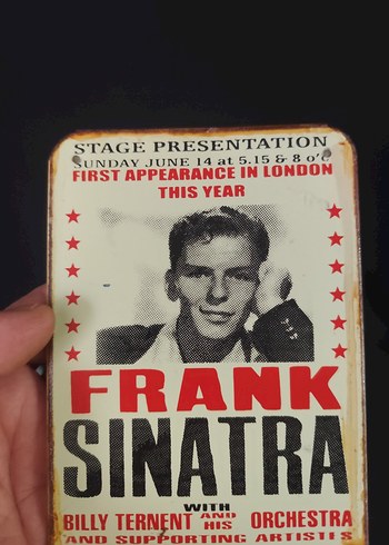Frank Sinatra Vintage Rock teneke tabela - Görsel 3