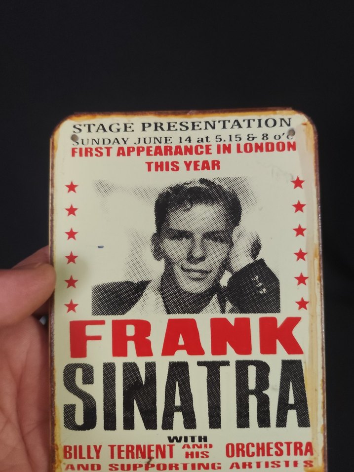 Frank Sinatra Vintage Rock teneke tabela - Görsel 3
