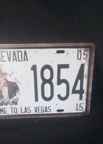  Beden Vintage Nevada Las Vegas Plakası