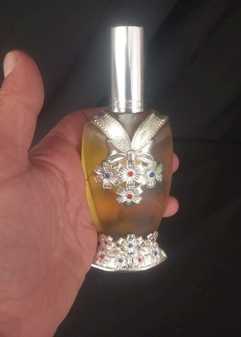 Beden Renk metal Renkli Taşlı Parfüm Şişesi