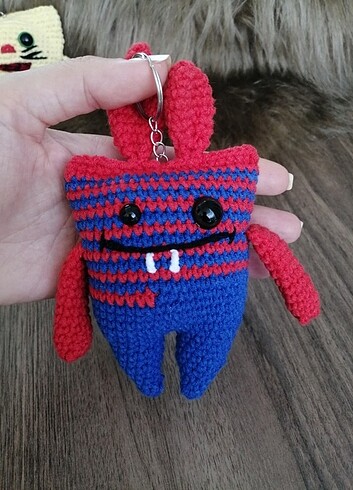 AMİGURUMİ VAMPİR TAVŞAN ANAHTARLIK - HAND MADE - El YAPIMI - 