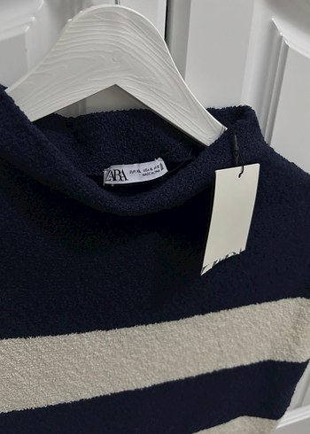 Çizgili Kolsuz Midi Triko Elbise - Görsel 4