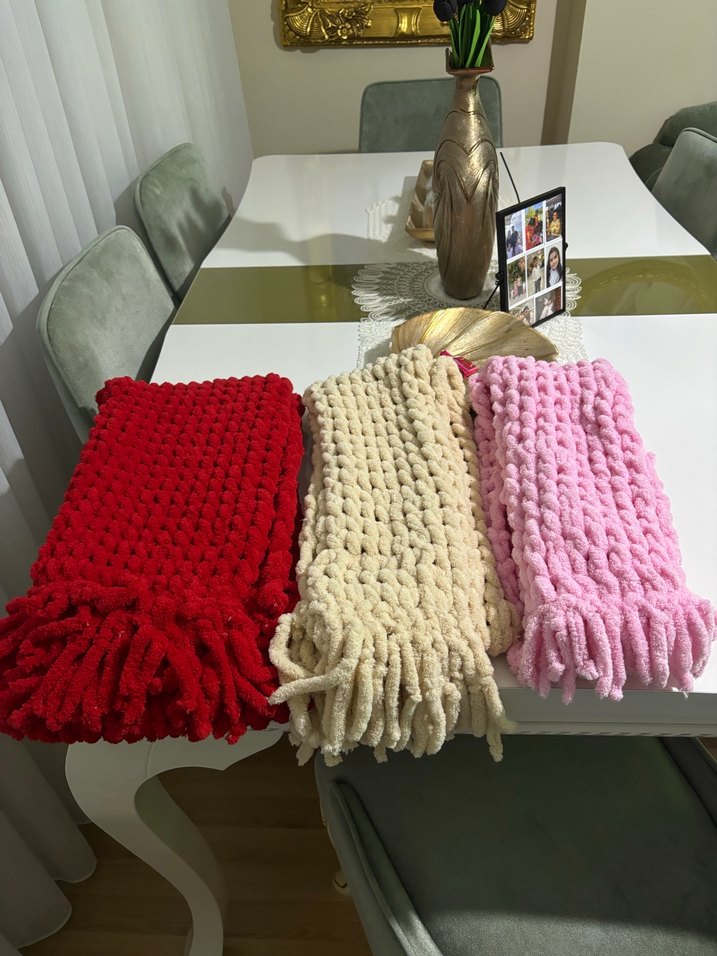 Yumuşak Dokulu atkı (puffy ip ) - Görsel 2