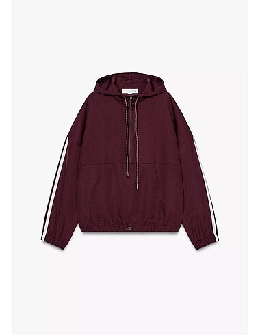 Kapüşonlu Şeritli ceket (Zara)