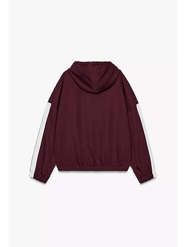Zara Kapüşonlu Şeritli ceket (Zara)